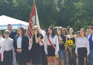 Uroczystość pod Pomnikiem Martyrologii Dzieci Polskich w parku Szarych Szeregów