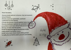 List ucznia z mikołajem