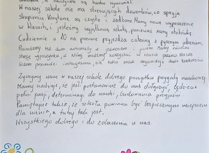 Listy do ósmoklasistów